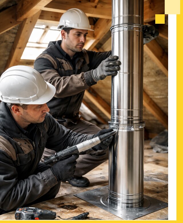 Монтаж дымоходов для каминов в Узловой с гарантией качества