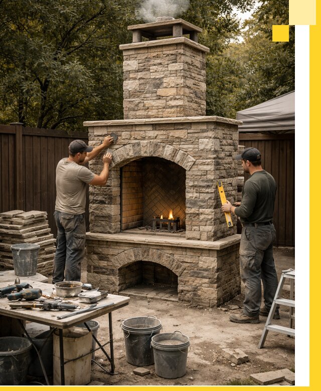 Проектирование и установка уличных каминов в Узловой