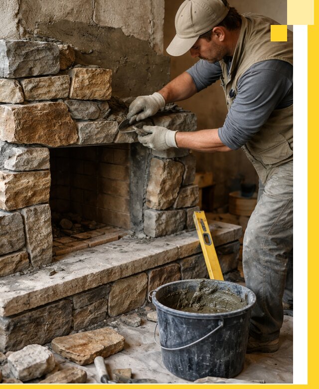 Изготовление и установка каменных каминов под ключ в Узловой