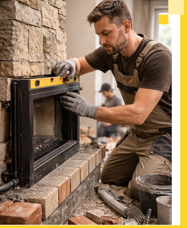 Дровяные камины под ключ в Узловой: монтаж, обустройство