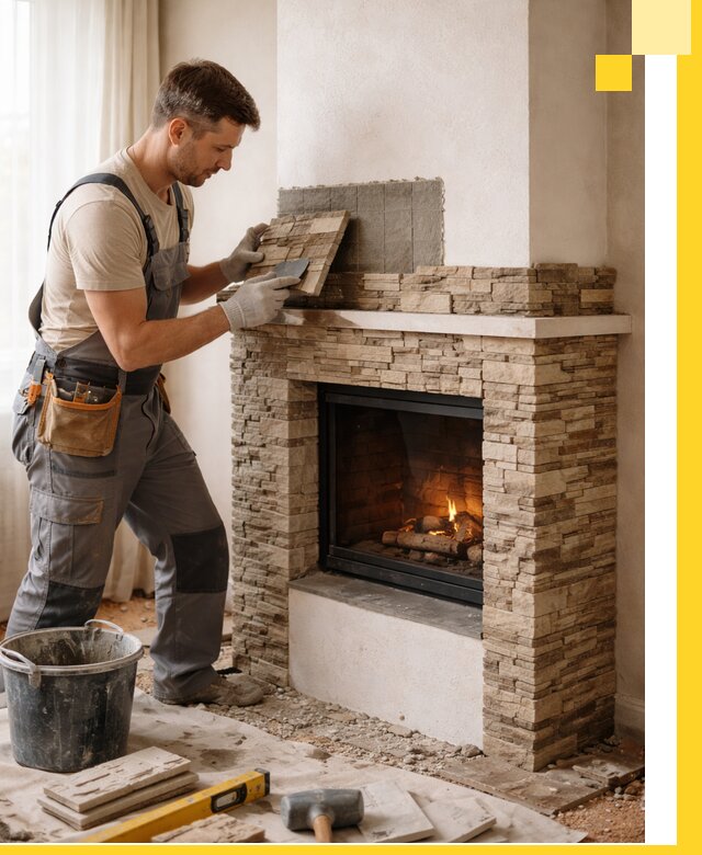 Изготовление и монтаж каминов для дома под ключ в Узловой