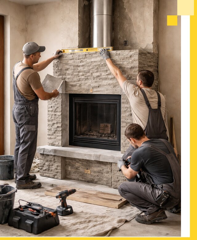 Профессиональный монтаж каминов под ключ в Узловой для дома