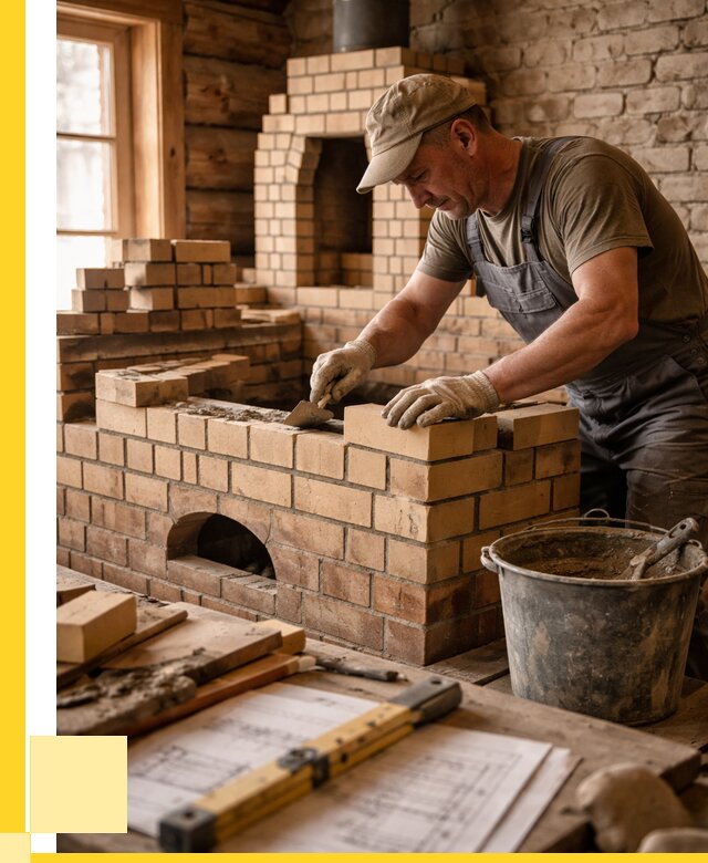 Кладка печей из кирпича в Узловой цены от 30555 р. - ЭриданЗлв