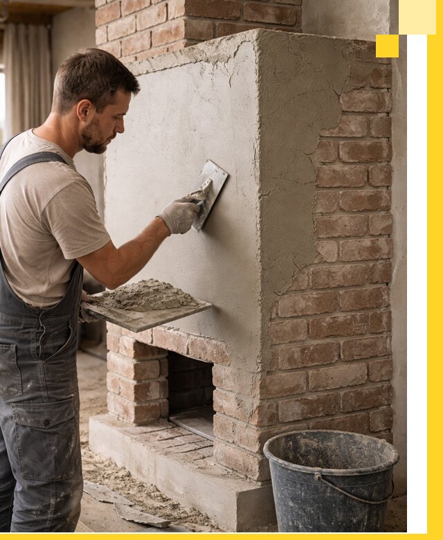 Отделка печей и облицовка каминов в Узловой под ключ