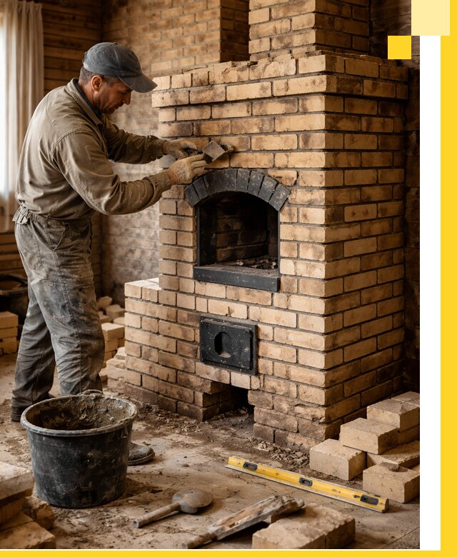 Кирпичные печи под ключ в Узловой: проектирование и кладка