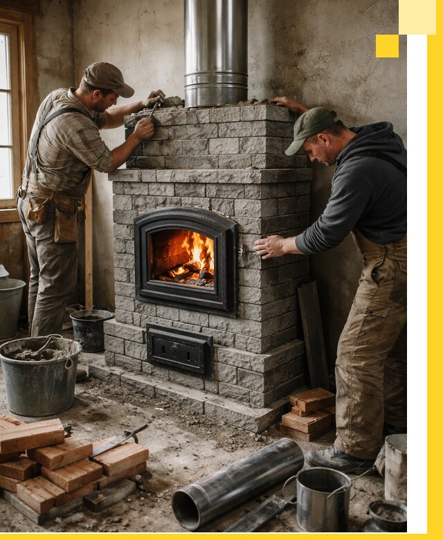 Производство, поставка и монтаж дровяных печей в Узловой