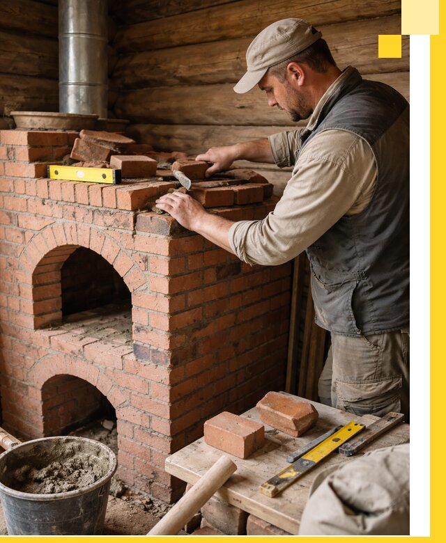 Изготовление и установка русских печей в Узловой под ключ