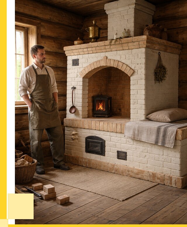 Русские печи с лежанкой под ключ в Узловой от 152775 р. ЭриданЗлв