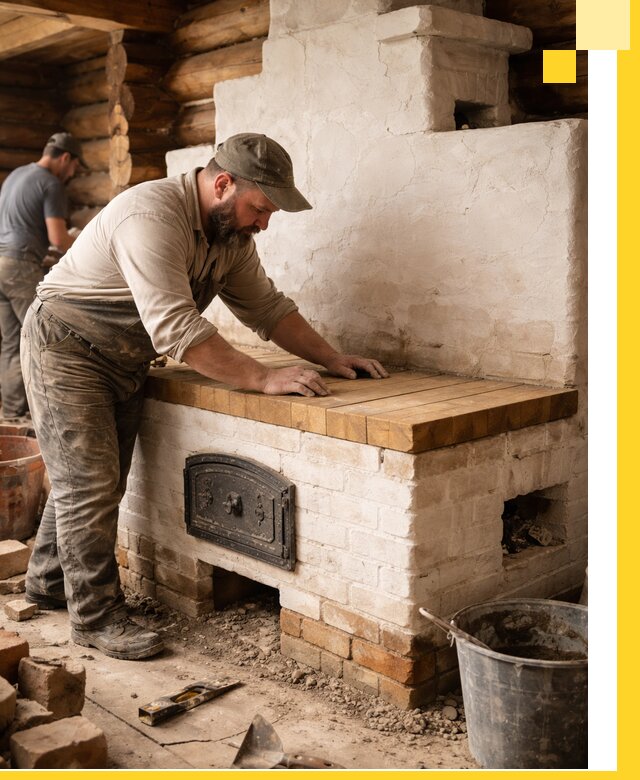 Проектирование и установка русской печи с лежанкой в Узловой