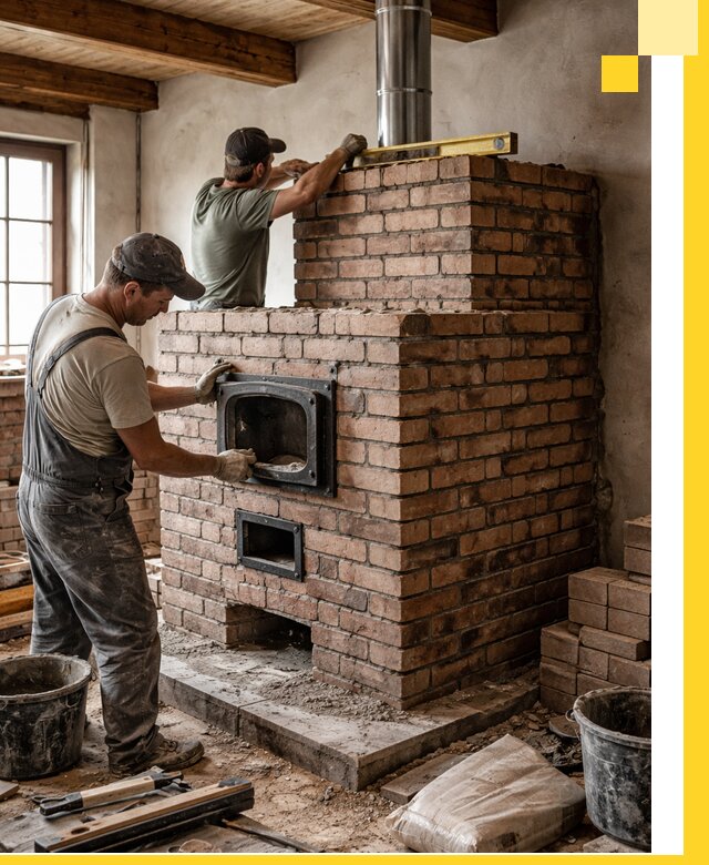 Печи для загородного дома под ключ в Узловой — монтаж и сервис