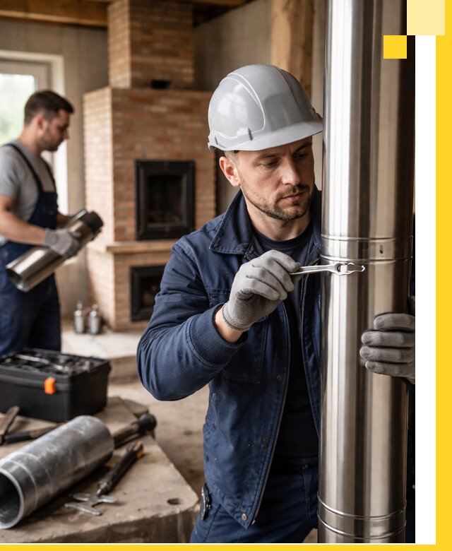 Профессиональный монтаж дымоходов для печей в Узловой