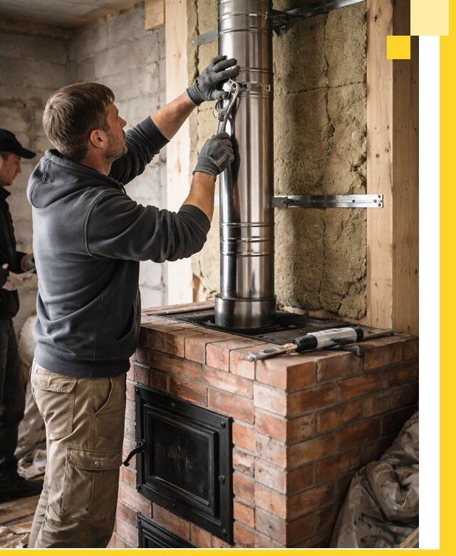 Изготовление и монтаж печей и дымоходов под ключ в Узловой