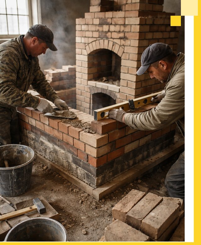 Изготовление и монтаж печей и каминов из кирпича в Узловой