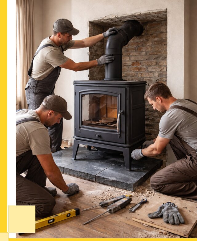 Монтаж печи камина в частном доме в Узловой от 25463 р. | ЭриданЗлв