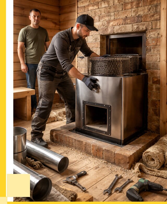 Монтаж банных печей под ключ в Узловой от 18333 р., ЭриданЗлв