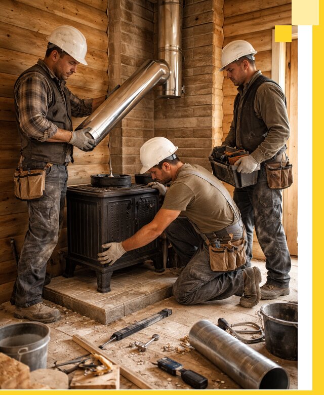 Профессиональный монтаж банных печей и дымоходов в Узловой