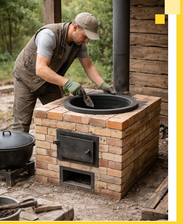 Изготовление и установка печей для казана в Узловой под ключ