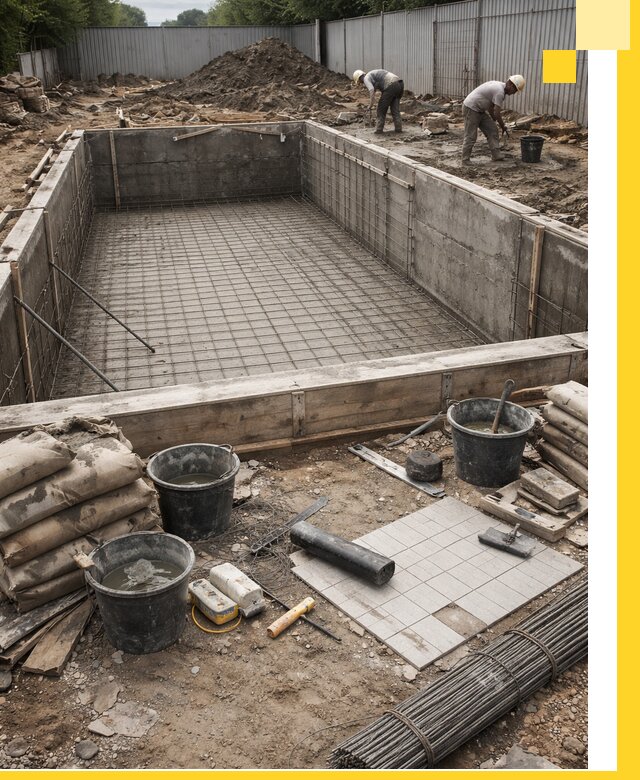 Строительство бассейнов под ключ в Узловой, дизайн и монтаж