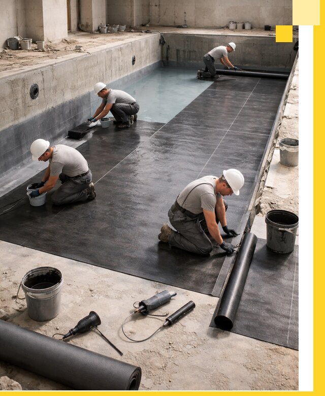 Профессиональная гидроизоляция бассейнов и чаш в Узловой под ключ