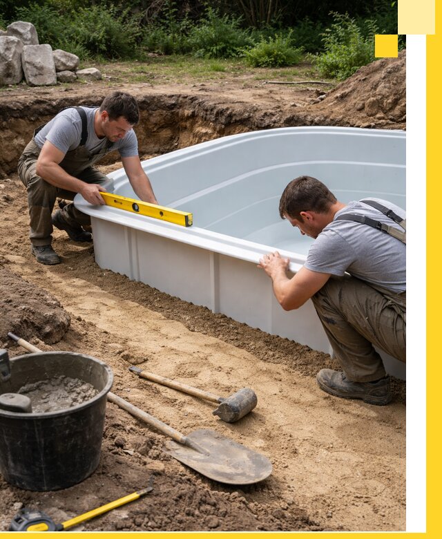 Производство и установка пластиковых бассейнов в Узловой под ключ