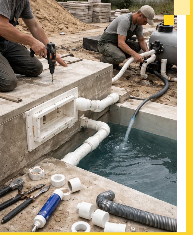 Строительство скиммерных бассейнов под ключ в Узловой