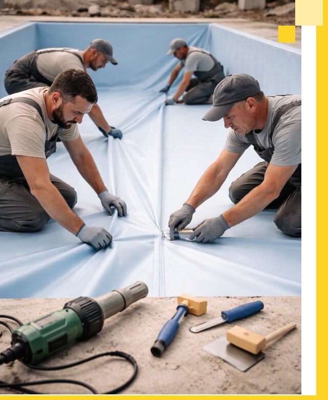 ПВХ пленка для бассейнов с монтажом и гарантией в Узловой