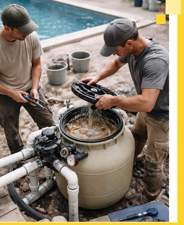 Установка и обслуживание песочных фильтров для бассейнов в Узловой