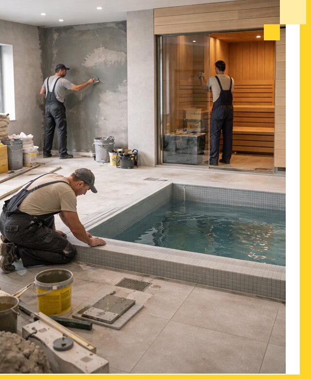 Проектирование и строительство сауны с бассейном в Узловой