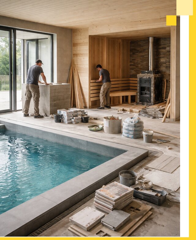 Проектирование и строительство бань с бассейном в Узловой