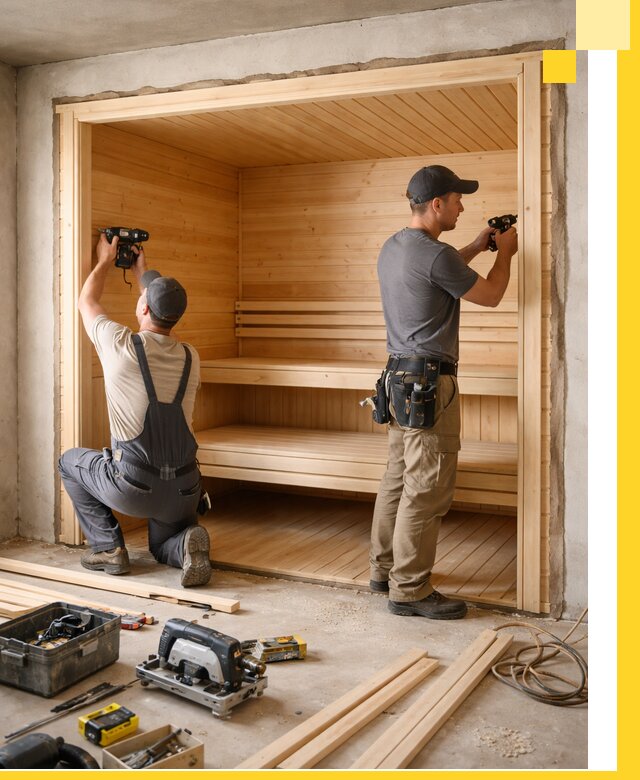 Монтаж саун под ключ в Узловой — проектирование и установка