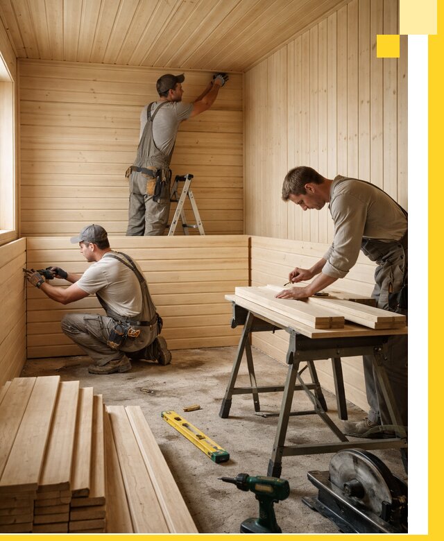 Обшивка саун в Узловой из натуральной древесины под ключ