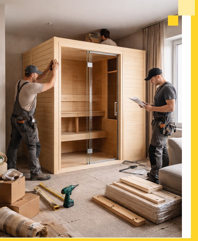 Установка и благоустройство саун в квартире в Узловой