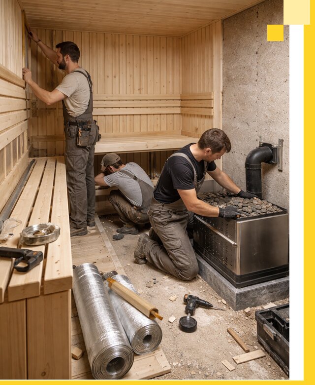 Индивидуальные сауны на заказ в Узловой под ключ, проект и монтаж