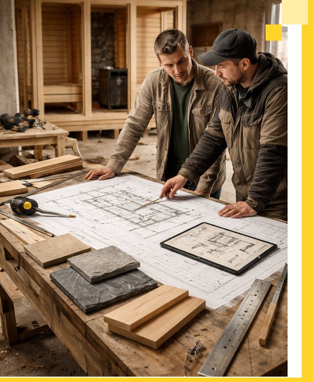 Проекты бань под ключ и планы строительства в Узловой