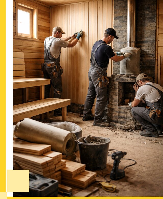 Ремонт бань под ключ в Узловой от 45833 р. | ЭриданЗлв