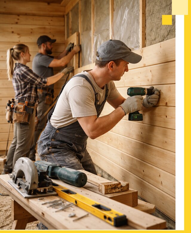 Обшивка бань под ключ в Узловой: отделка стен и потолков