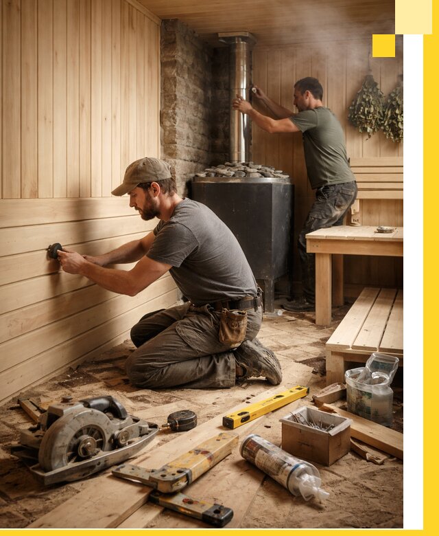 Полное строительство и оснащение парных под ключ в Узловой