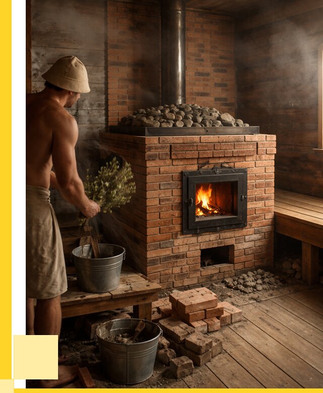 Кирпичные банные печи в Узловой от 91665 р. | ЭриданЗлв