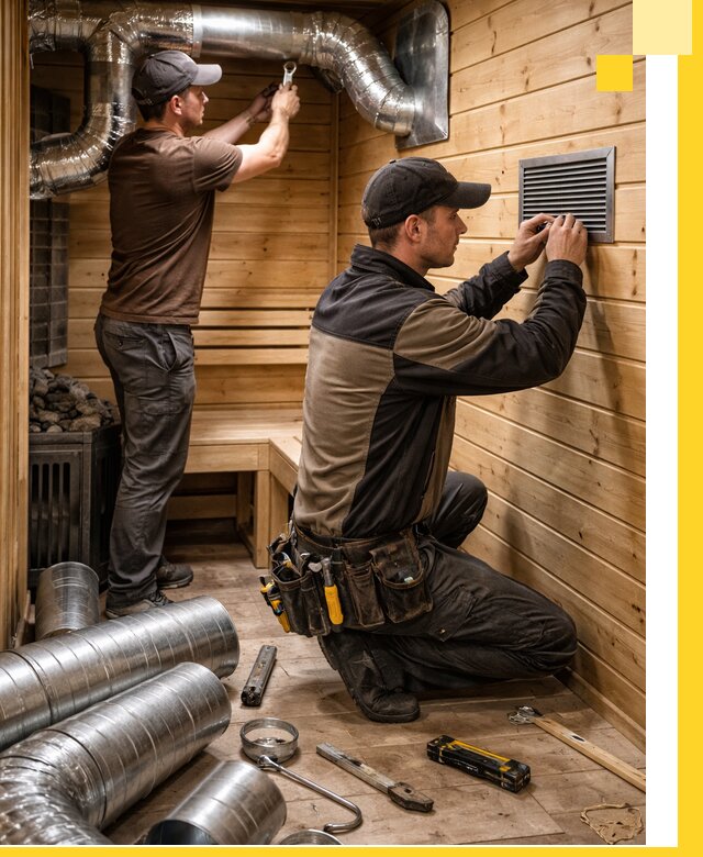 Проектирование и монтаж вентиляции бани в Узловой под ключ