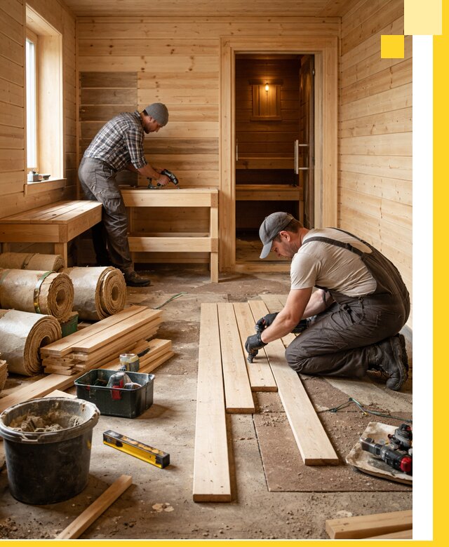 Индивидуальный проект бани с комнатой отдыха под ключ в Узловой