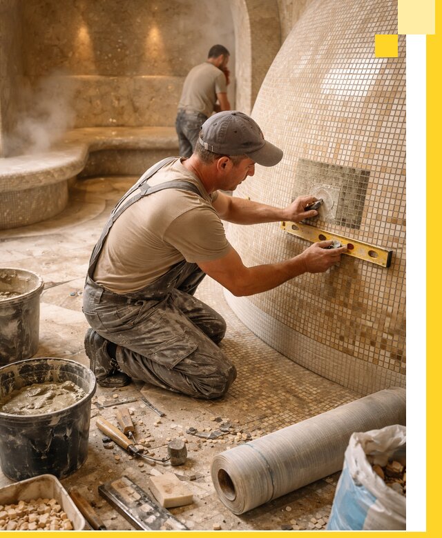 Хамам под ключ в Узловой: проектирование, строительство, отделка