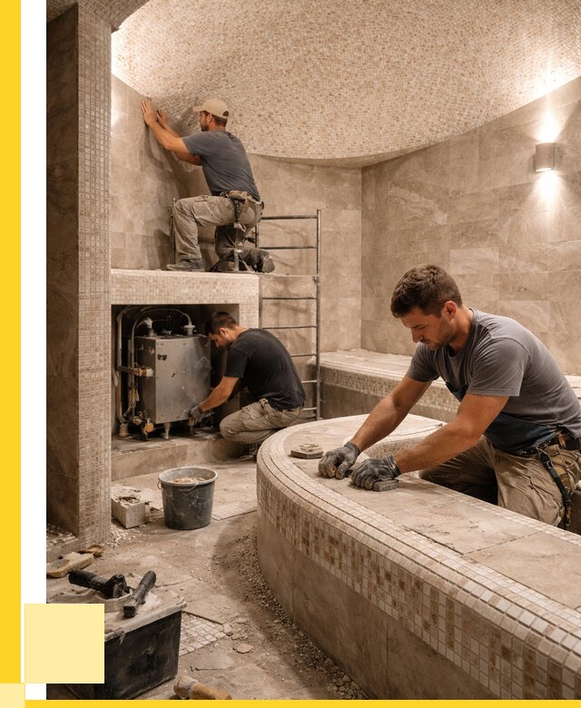 Монтаж хамамов под ключ в Узловой от 254625 р. ЭриданЗлв