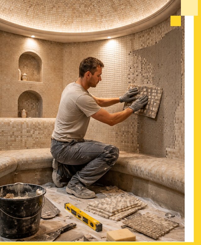 Устройство и монтаж домашнего хамама под ключ в Узловой