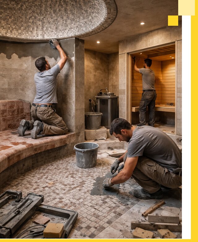 Проект и строительство хамама бани и сауны под ключ в Узловой