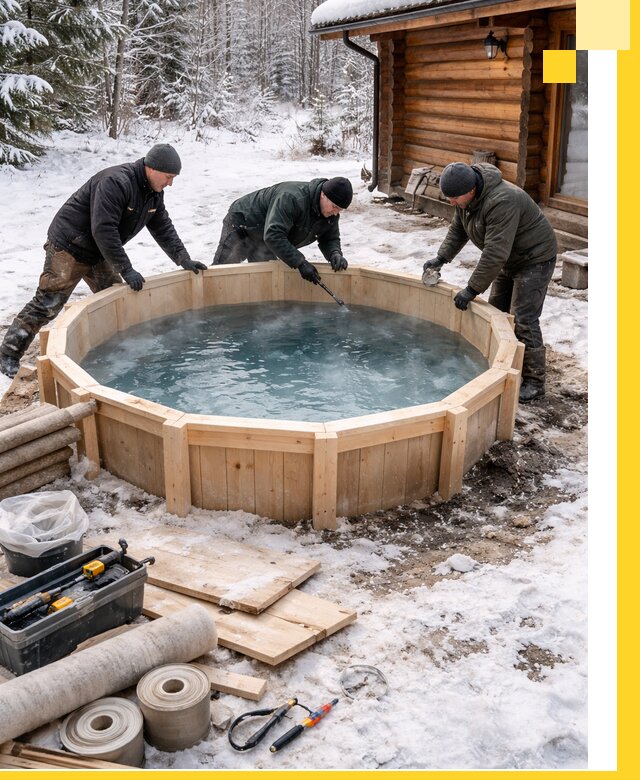 Изготовление и установка ледяных купелей под ключ в Узловой